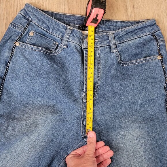 Venus 6 Extreme Flare Medium Wash Jean 9 inch rise NWT - Picture 8 of 11
